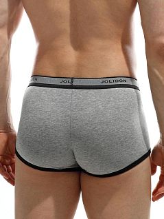 Хлопковые боксеры с логотипом "Jolidon" и контрастной тесьмой JOLIDON DT296мжнТм Grey_melange